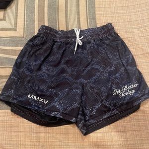 Get Better Today snake print shorts